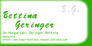 bettina geringer business card